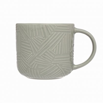 Siip Fundamental Embossed Abstract Mug - Grey