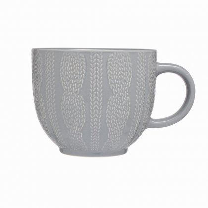Siip Embossed Knit Mug Grey