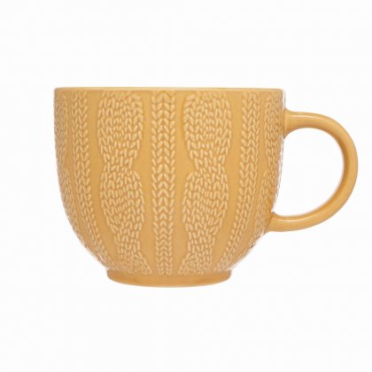 Siip Embossed Knit Mug Mustard