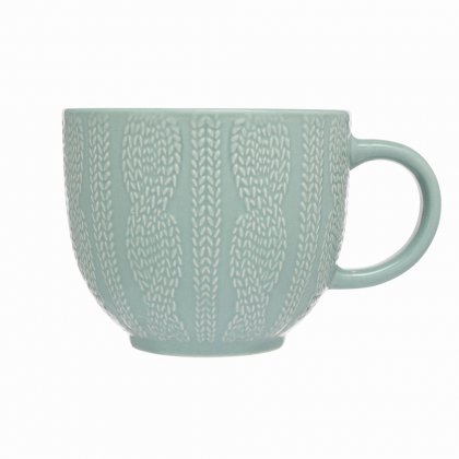 Siip Embossed Knit Mug Turquoise