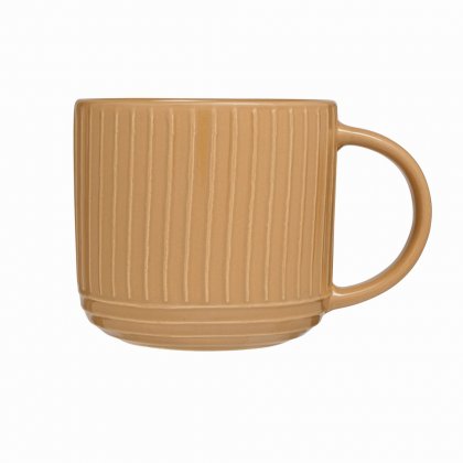 Siip Embossed Lines Mug Tan