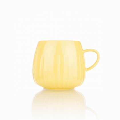 Siip Solid Colour Embossed Round Mug Yellow