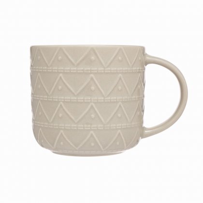 Siip Embossed Triangles Mug Sage