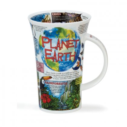 Dunoon Glencoe Shape Fine Bone China Mug - Planet Earth