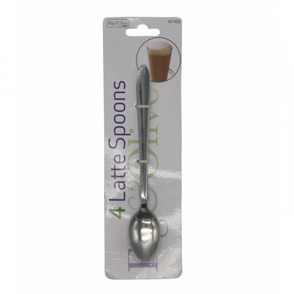 Rysons Fig and Olive Metal Latte Spoons (Set of 4)