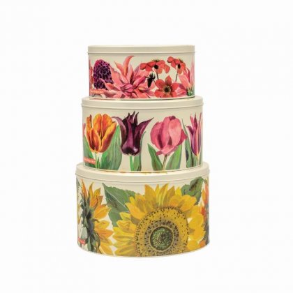 Elite Emma Bridgewater - Flowers Set 3 Round Cake Tins