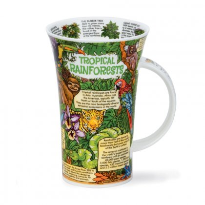 Dunoon Glencoe Shape Fine Bone China Mug - Tropical Rainforests