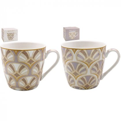 Lesser and Pavey Art Deco Breakfast Mug - 2 Assorted