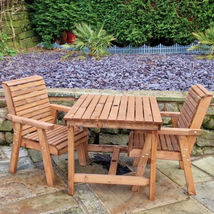 Churnet Valley - Valley Range 2 Seater Square Bistro Set