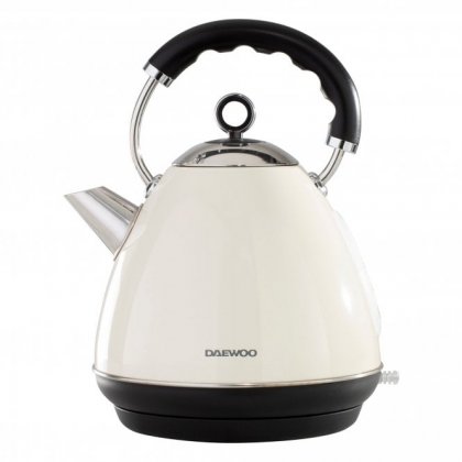 Daewoo Kensington 1.7L 3Kw Pyramid Kettle - Cream