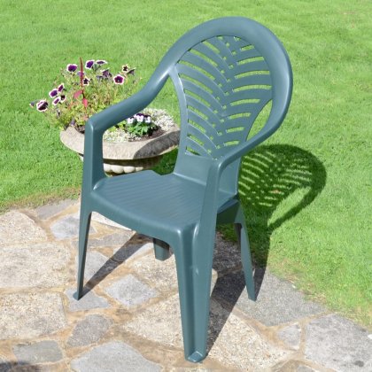 Pineto Stack Chair Green Pack Of 4