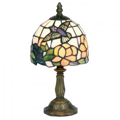 Oaks Lighting Tiffany Style Hummingbird Table Lamp