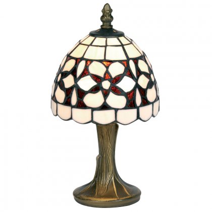 Oaks Lighting Tiffany Style Amber Flower Table Lamp