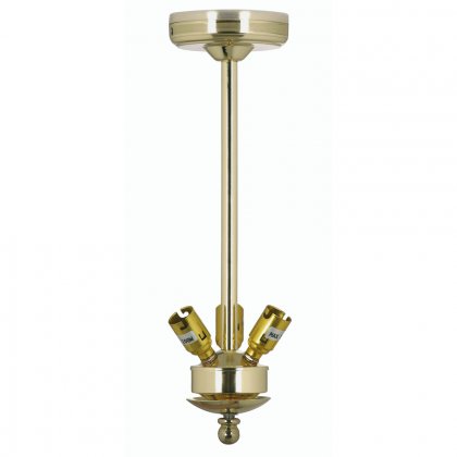 Oaks Lighting Drop Suspension Large Polished Brass