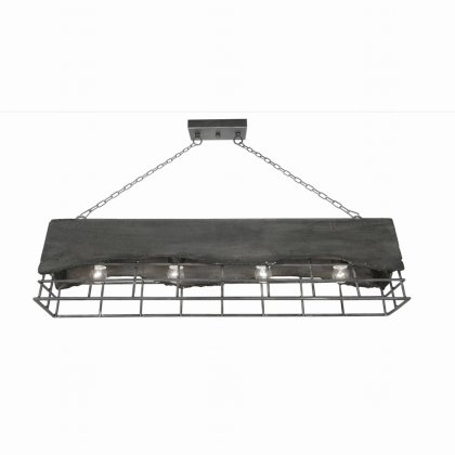 Oaks Lighting Kellen 4 Light Chandelier Concrete