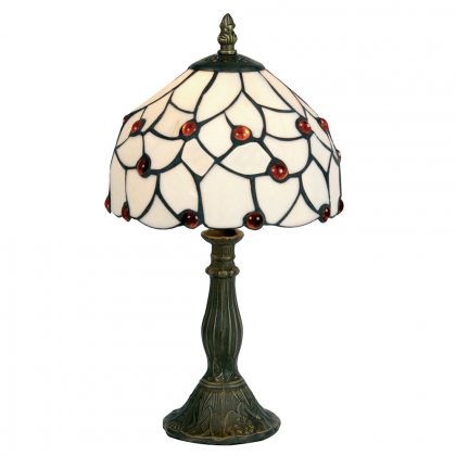 Oaks Lighting Tiffany Style Amber Bead Table Lamp