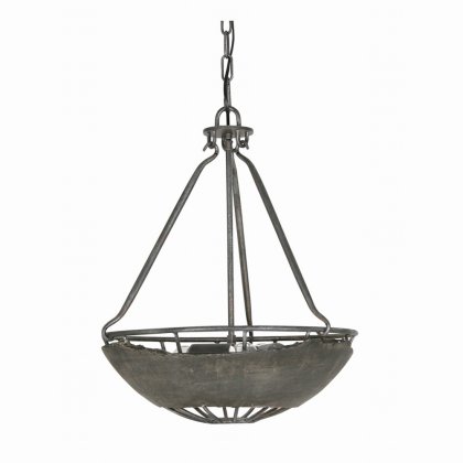 Oaks Lighting Kellen 3 Light Chandelier Concrete