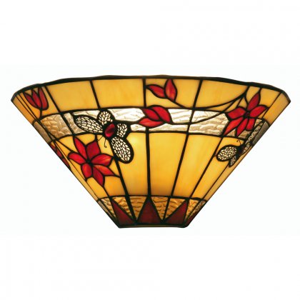 Oaks Lighting Tiffany Style Butterfly Wall Light