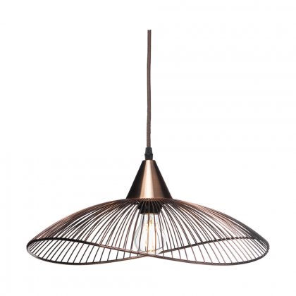 Oaks Lighting Helios Single Pendant with 1200mm Cord Copper