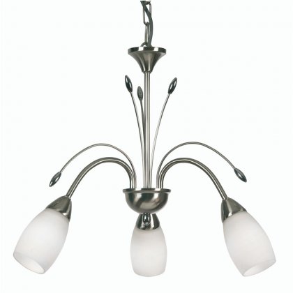 Oaks Lighting Antwerp 3 Light Chandelier Antique Chrome