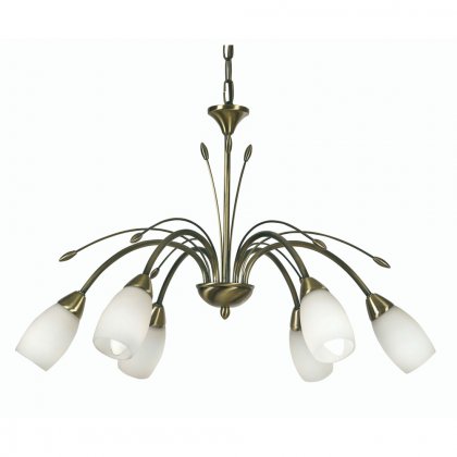 Oaks Lighting Antwerp 6 Light Chandelier Antique Brass