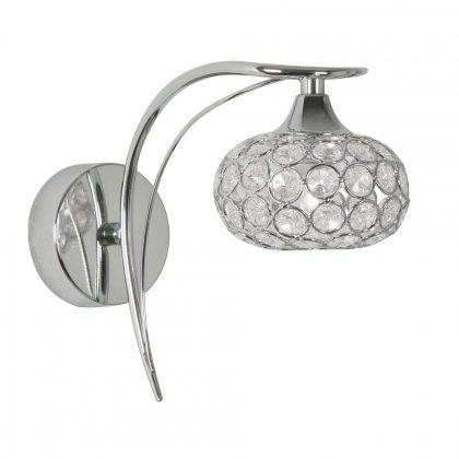 Oaks Lighting Toulon Crystal Wall Light Chrome