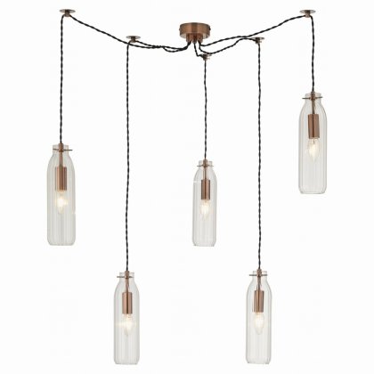 Oaks Lighting Hyperion 5 Light Pendant Copper