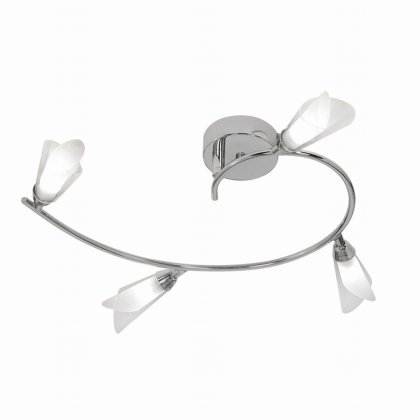 Oaks Lighting Sare 4 Arm Semi-Flush Ceiling Light Chrome