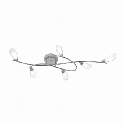 Oaks Lighting Sare 6 Arm Semi-Flush Ceiling Light Chrome