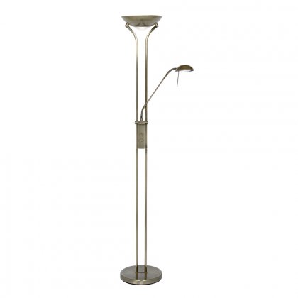 Oaks Lighting Mother & Child Floor Lamp Antique Brass