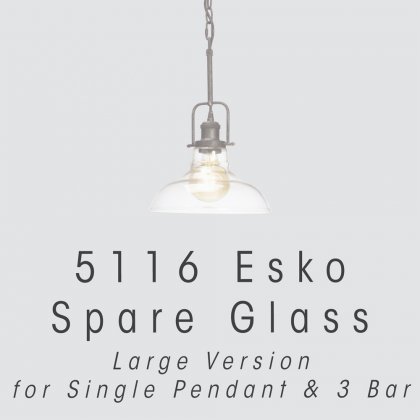 Oaks Lighting Esko Pendants Replacement Glass Large