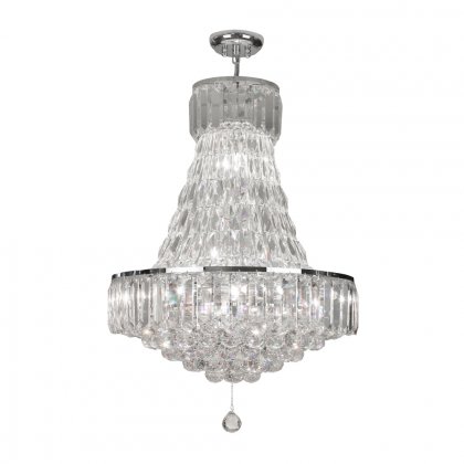 Oaks Lighting Lienz 12 Light Crystal Chandelier Chrome