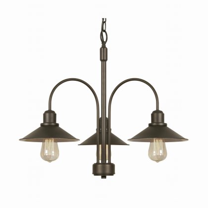 Oaks Lighting Dalvik 3 Light Chandelier Black