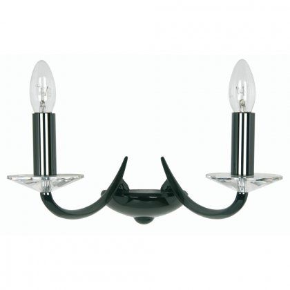 Oaks Lighting Bahia Double Wall Light Titanium