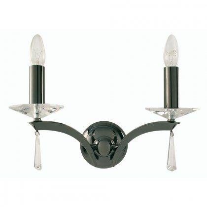 Oaks Lighting Wroxton Double Wall Light Titanium