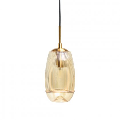 Oaks Lighting Cheb Pendant Amber