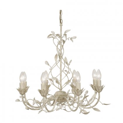 Oaks Lighting Rambalas 8 Light Chandelier Cream Gold