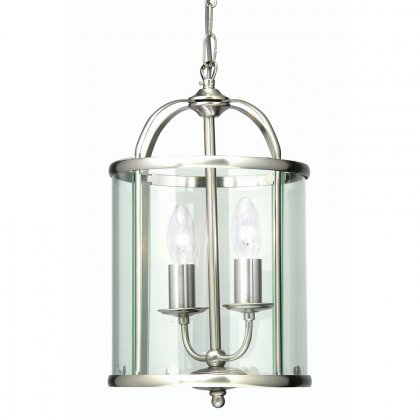 Oaks Lighting Fern 2 Light Lantern Style Pendant Antique Chrome