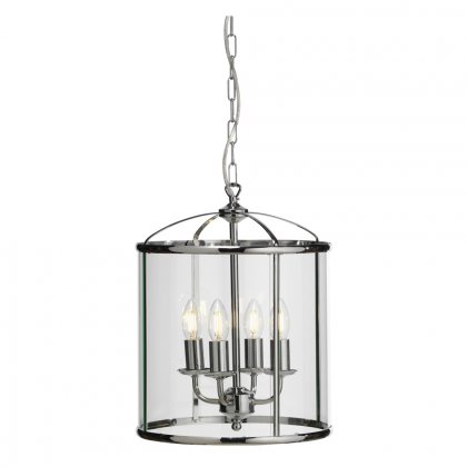 Oaks Lighting Fern 4 Light Lantern Style Pendant Chrome