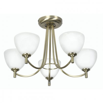 Oaks Lighting Hamburg 5 Light Chandelier Antique Brass