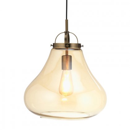 Oaks Lighting Turua Pendant 420 x 320mm Antique Brass