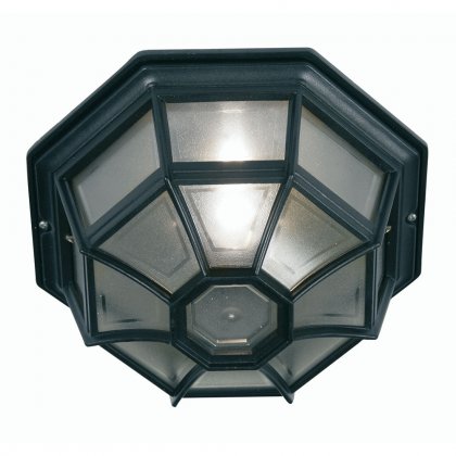 Oaks Lighting Aden Flush Outdoor Light Black