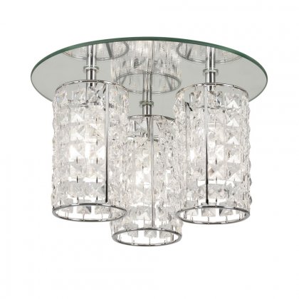 Oaks Lighting Glamour 3 Light Pendant Chrome