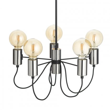 Oaks Lighting Tala 5 Light Chandelier Chrome