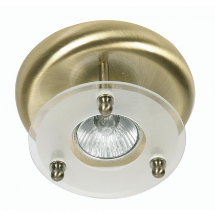 Oaks Lighting Surface Downlight Antique Brass