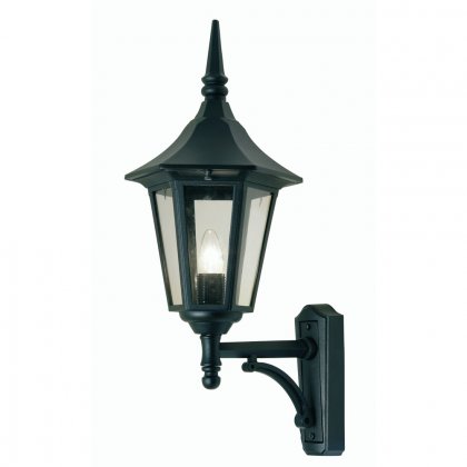 Oaks Lighting Cardinal Outdoor Wall Lantern Up Black