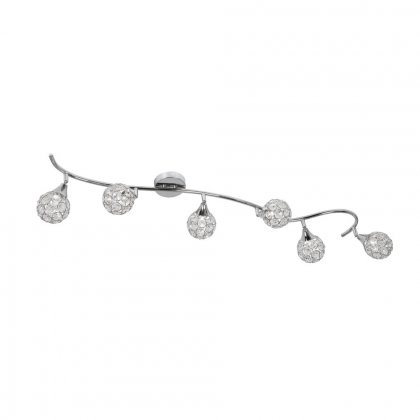 Oaks Lighting Lana 6 Bulb Semi-Flush Ceiling Light Chrome