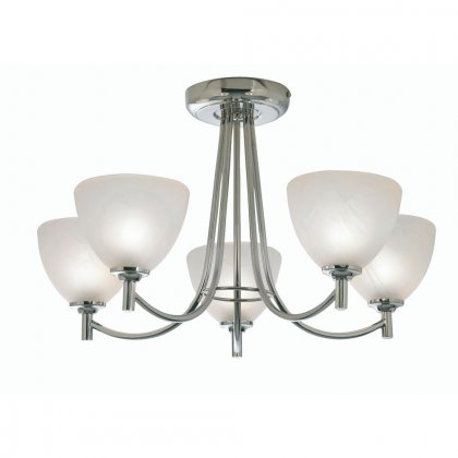 Oaks Lighting Hamburg 5 Light Chandelier Chrome