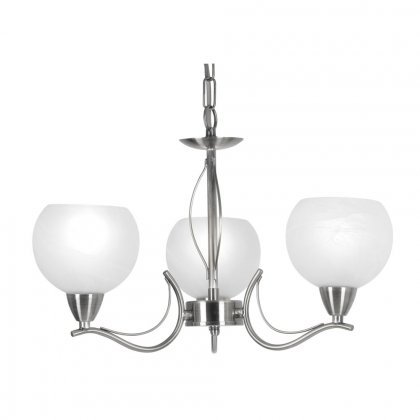 Oaks Lighting Luanda 3 Light Chandelier Antique Chrome