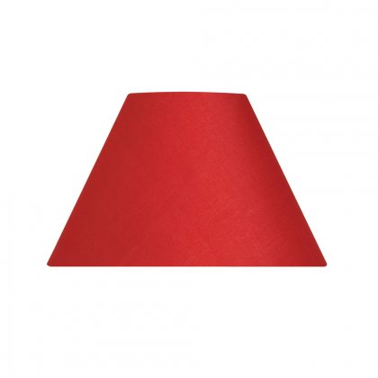 Oaks Lighting Cotton Coolie Shade Red - Various Sizes